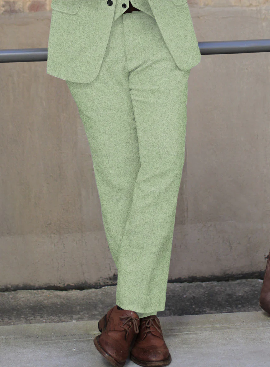 Naples Pista Green Tweed Pants - Image 2