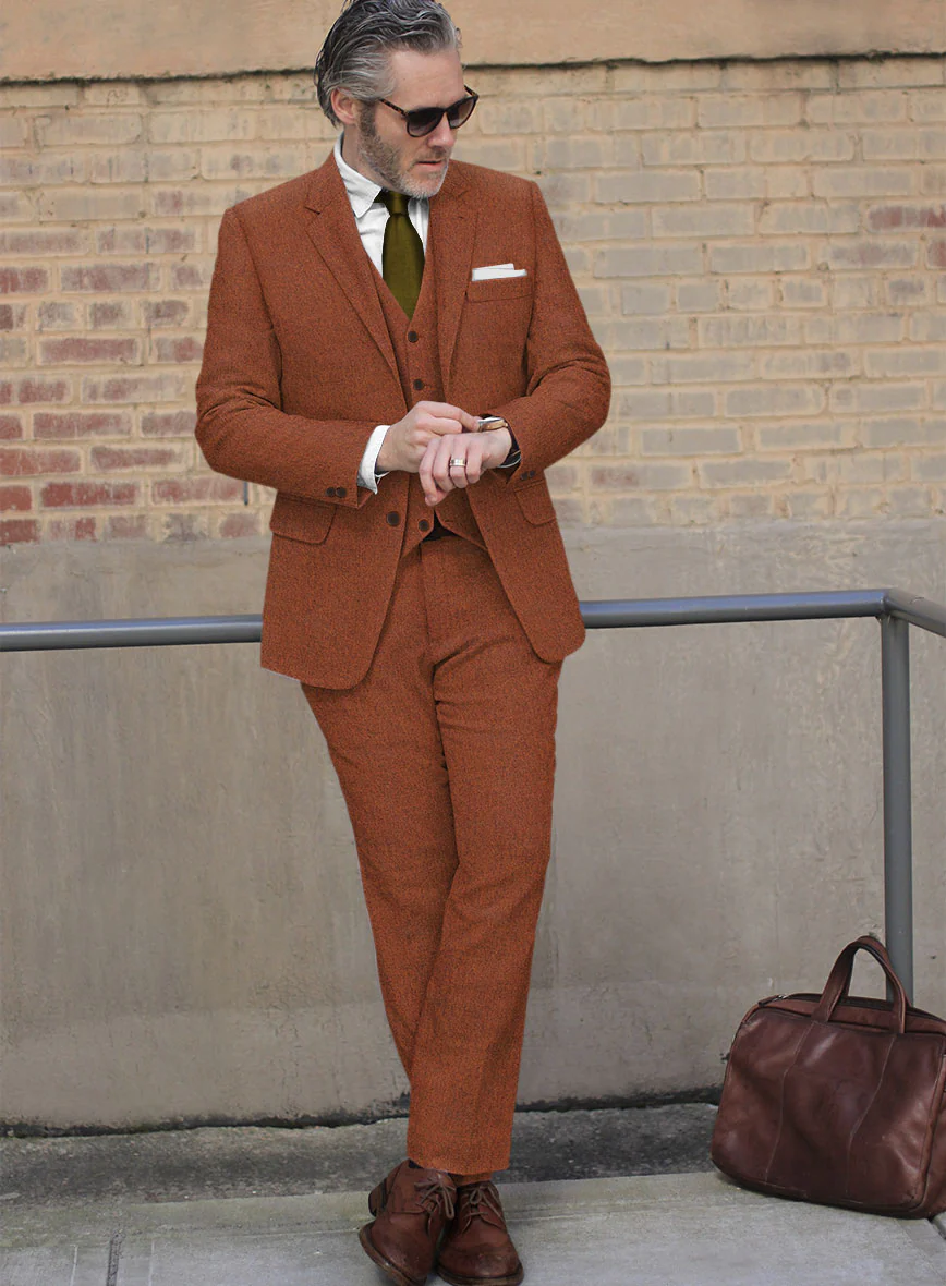 Naples Prego Rust Tweed Suit - Image 2