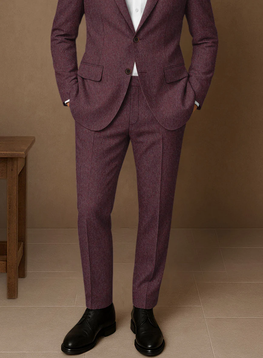 Naples Ramey Wine Tweed Pants - Image 2
