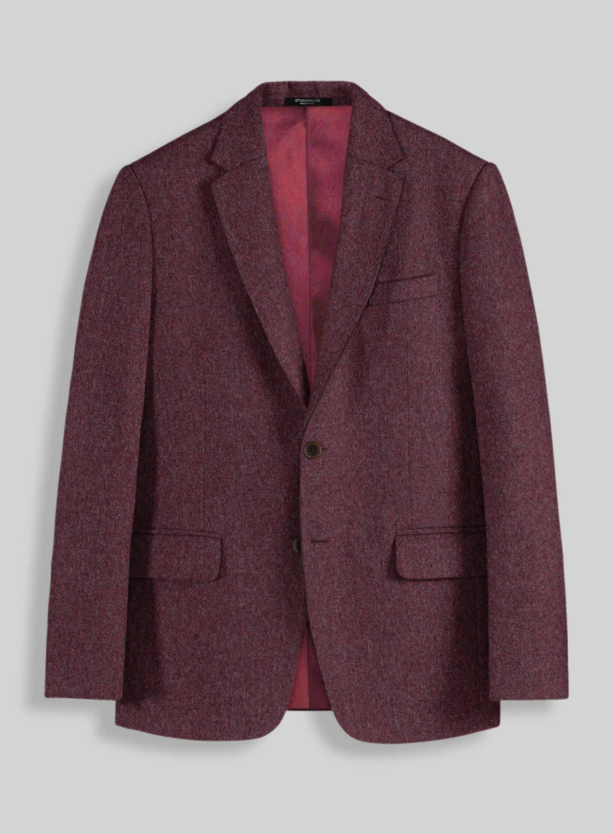 Naples Ramey Wine Tweed Suit - Image 2