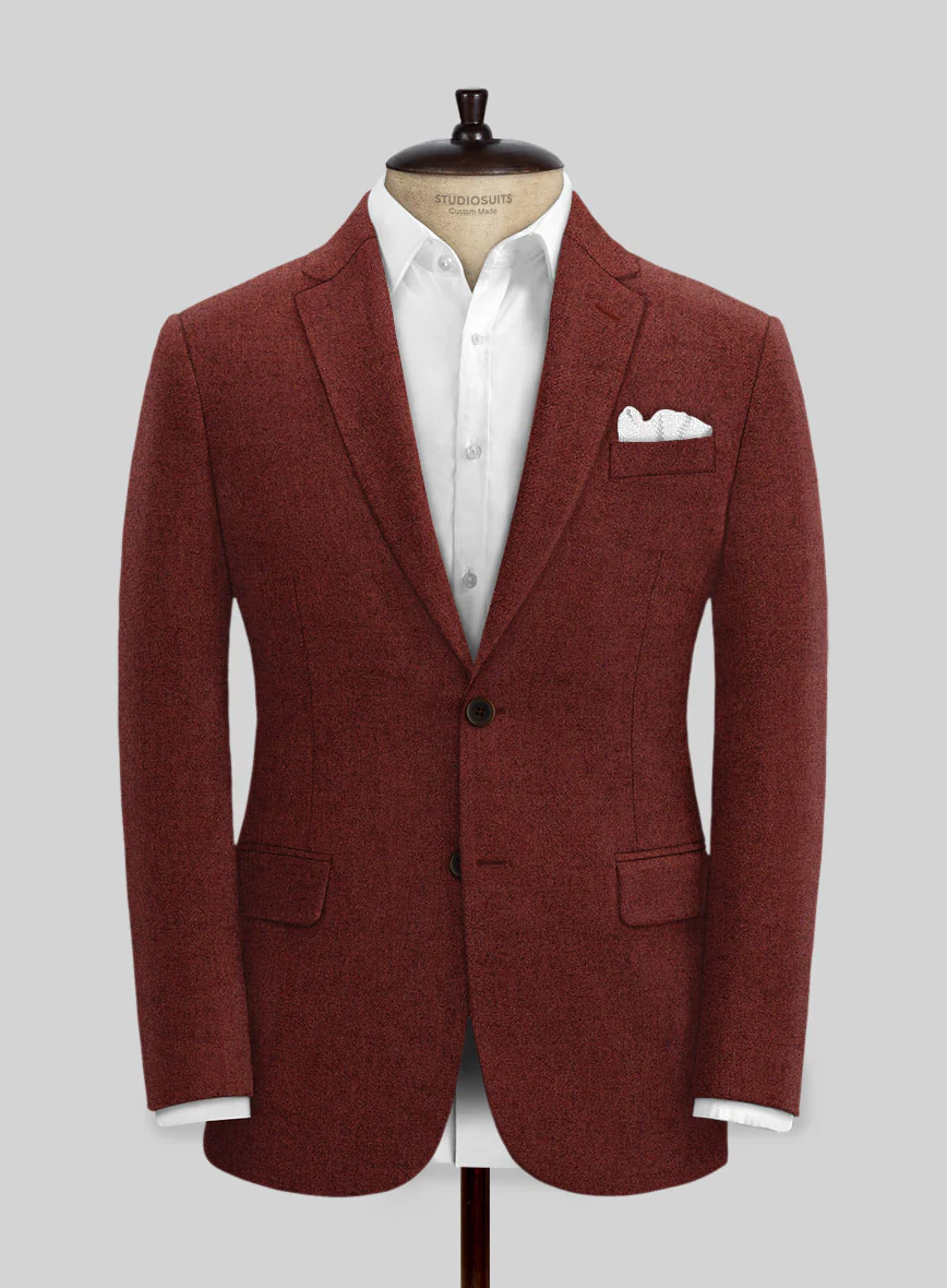 Naples Raw Red Tweed Suit - Image 3