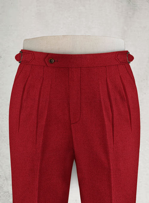 Naples Red Highland Tweed Trousers - Image 3