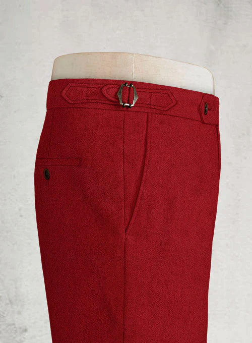 Naples Red Highland Tweed Trousers - Image 4