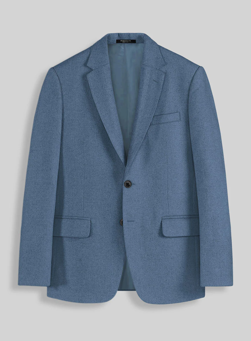 Naples Retro Blue Tweed Suit - Image 3