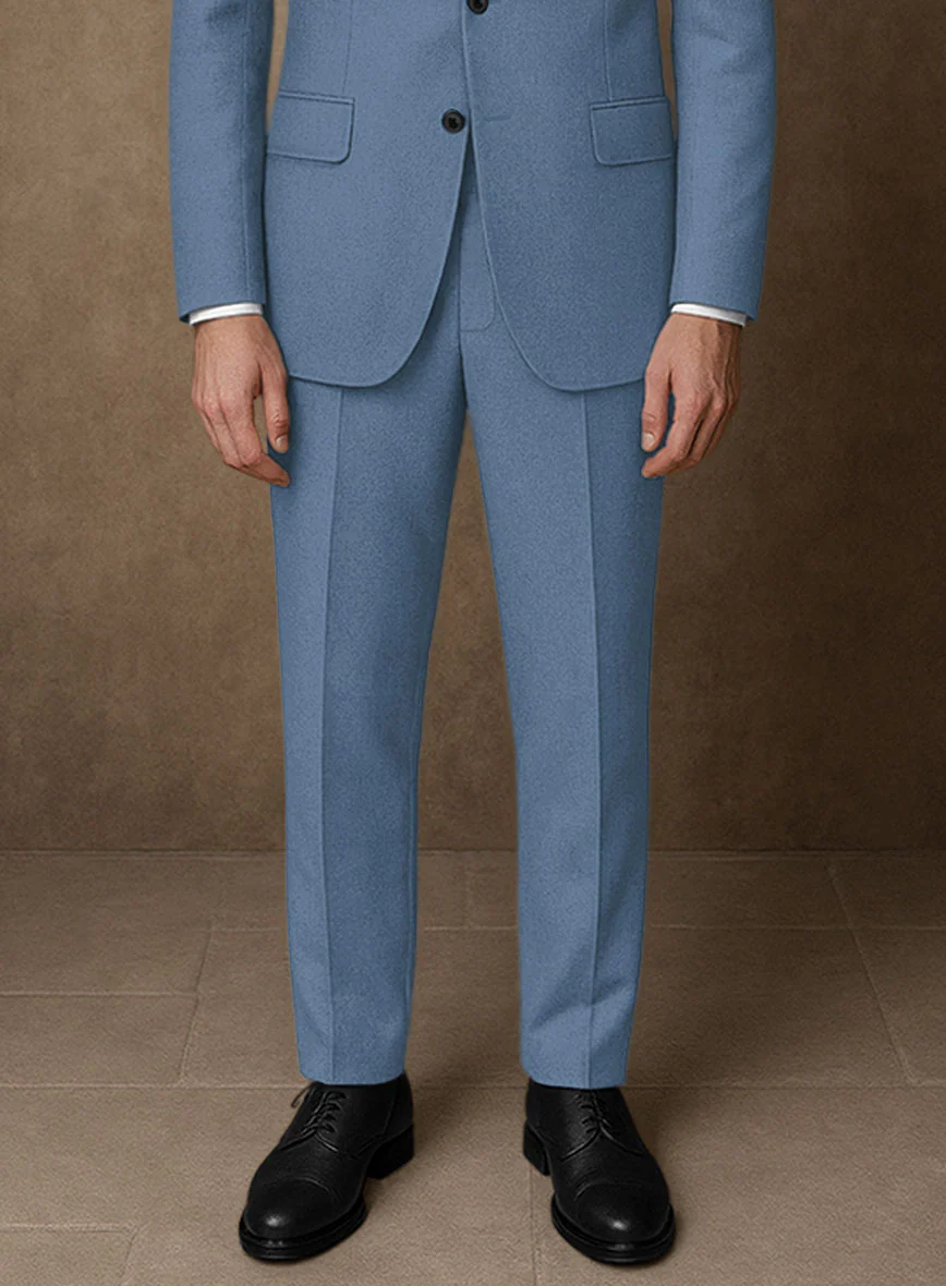 Naples Retro Blue Tweed Suit - Image 6