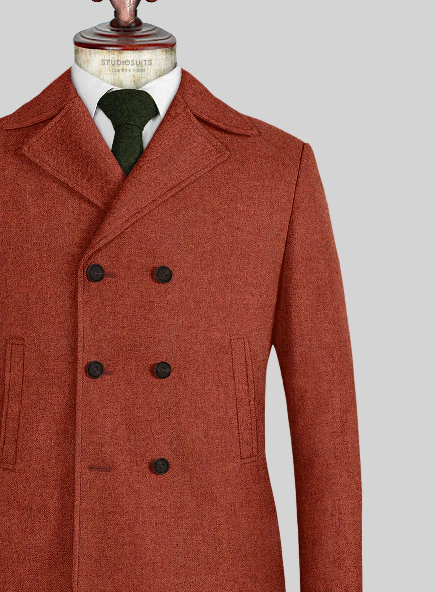 Naples Rustic Dapper Tweed Pea Coat - Image 2