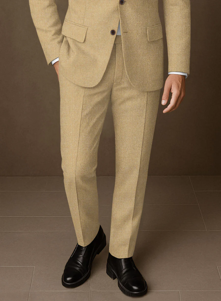 Naples Sahara Beige Tweed Pants - Image 2