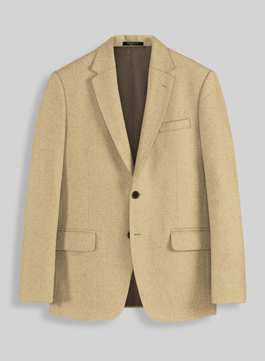 Naples Sahara Beige Tweed Suit - Image 4