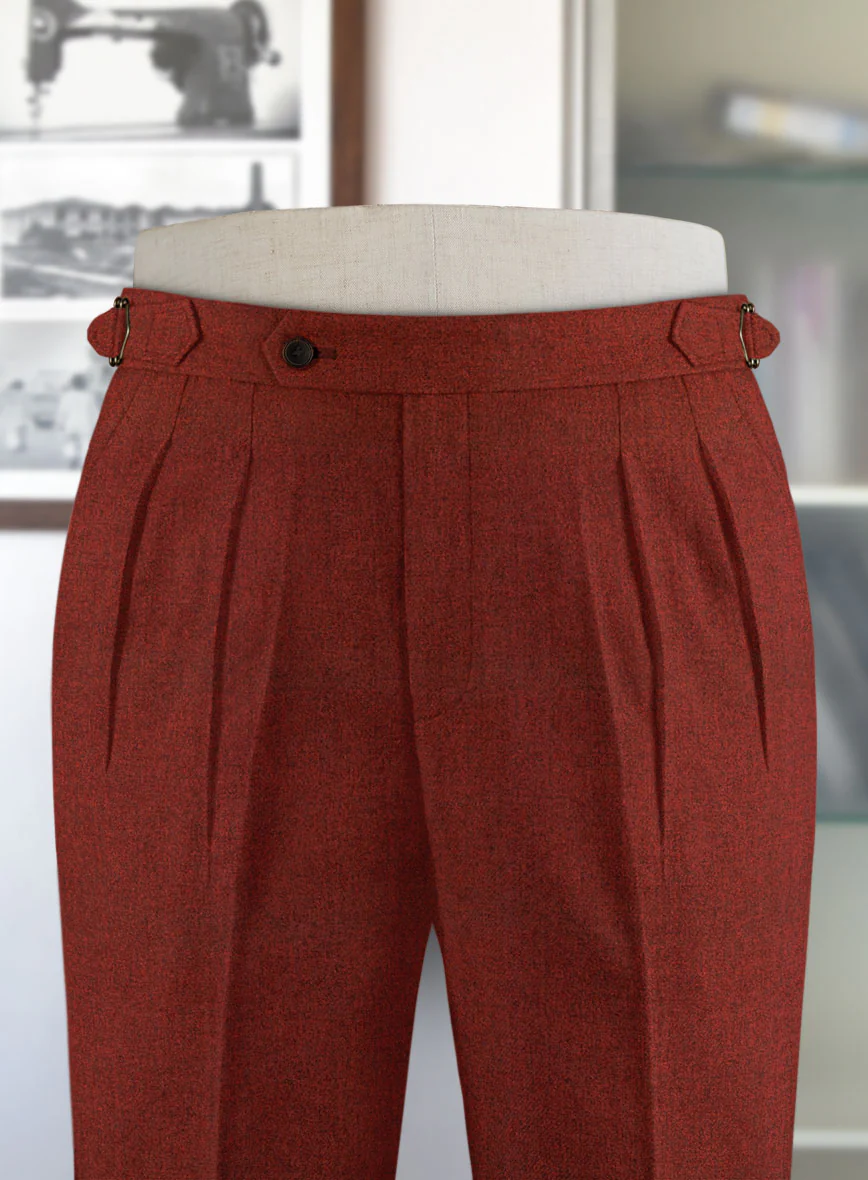 Naples Sundowner Rust Highland Tweed Trousers - Image 3