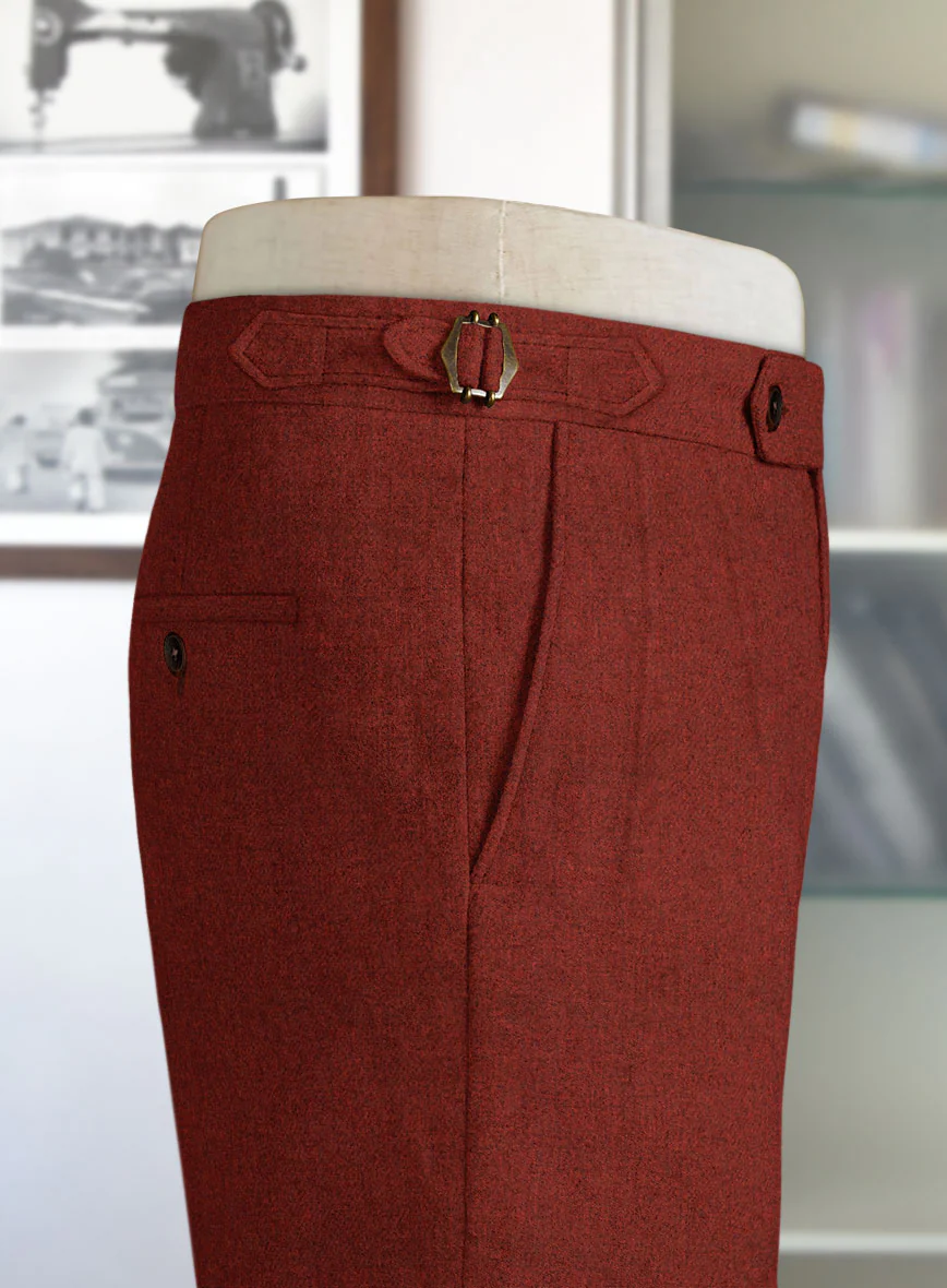 Naples Sundowner Rust Highland Tweed Trousers - Image 5
