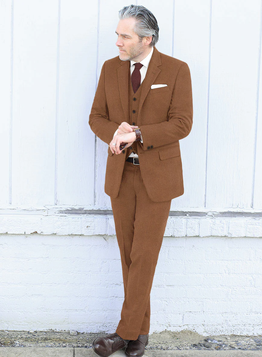 Naples Tobacco Tweed Suit - Image 2