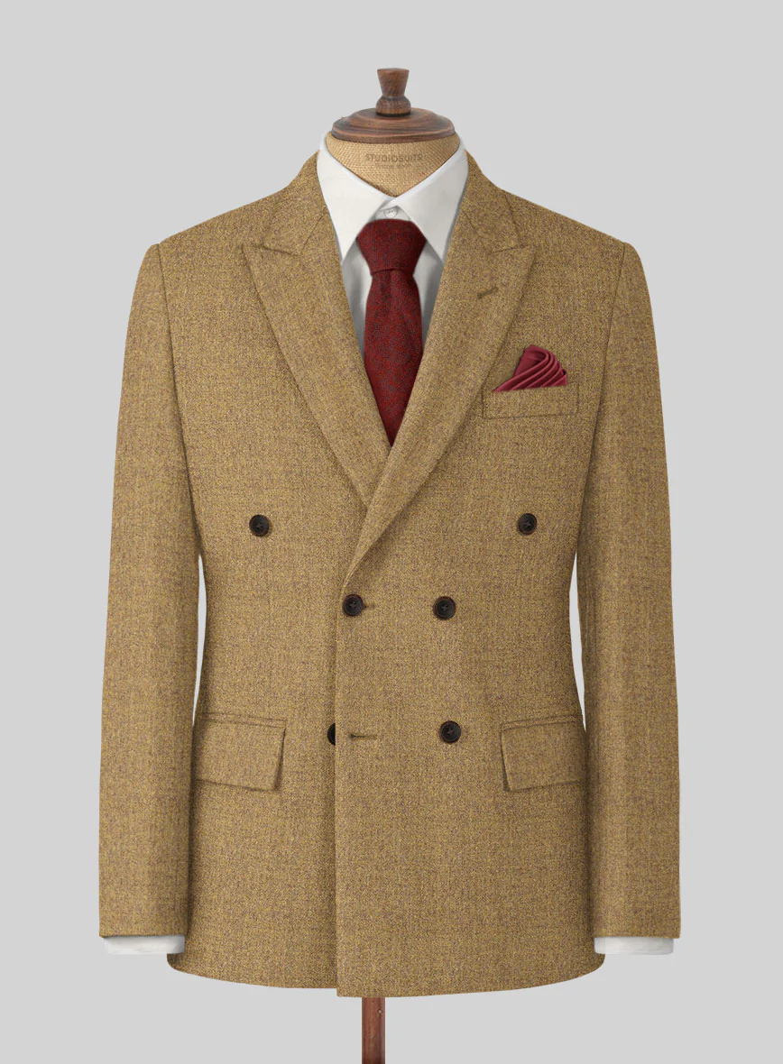 Naples Tuscan Sun Tweed Double Breasted Suit - Image 2
