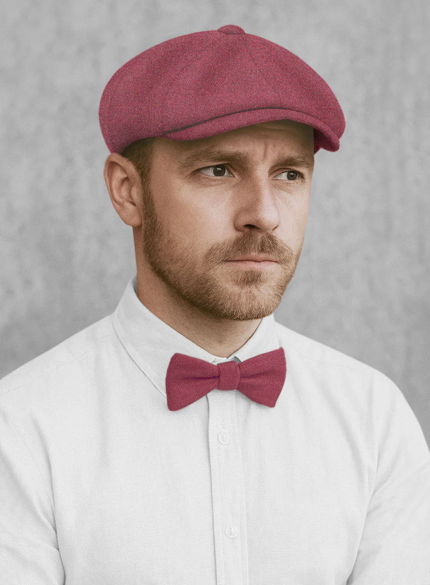 Naples Venetian Pink Tweed Newsboy Cap - Image 2