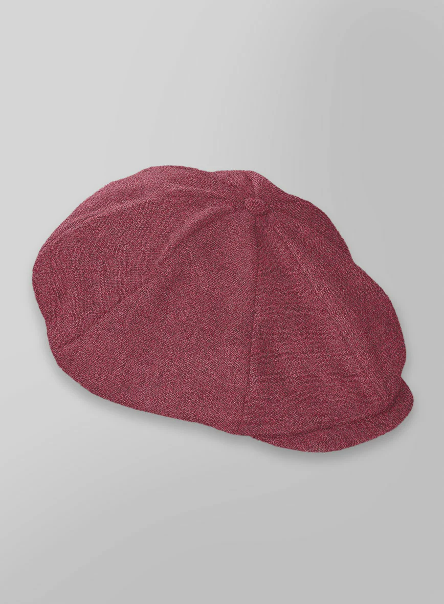 Naples Venetian Pink Tweed Newsboy Cap - Image 3