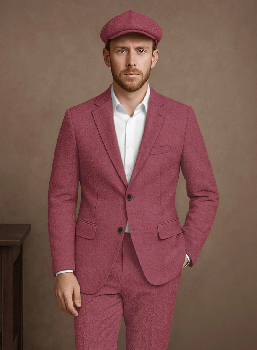 Naples Venetian Pink Tweed Suit - Image 3