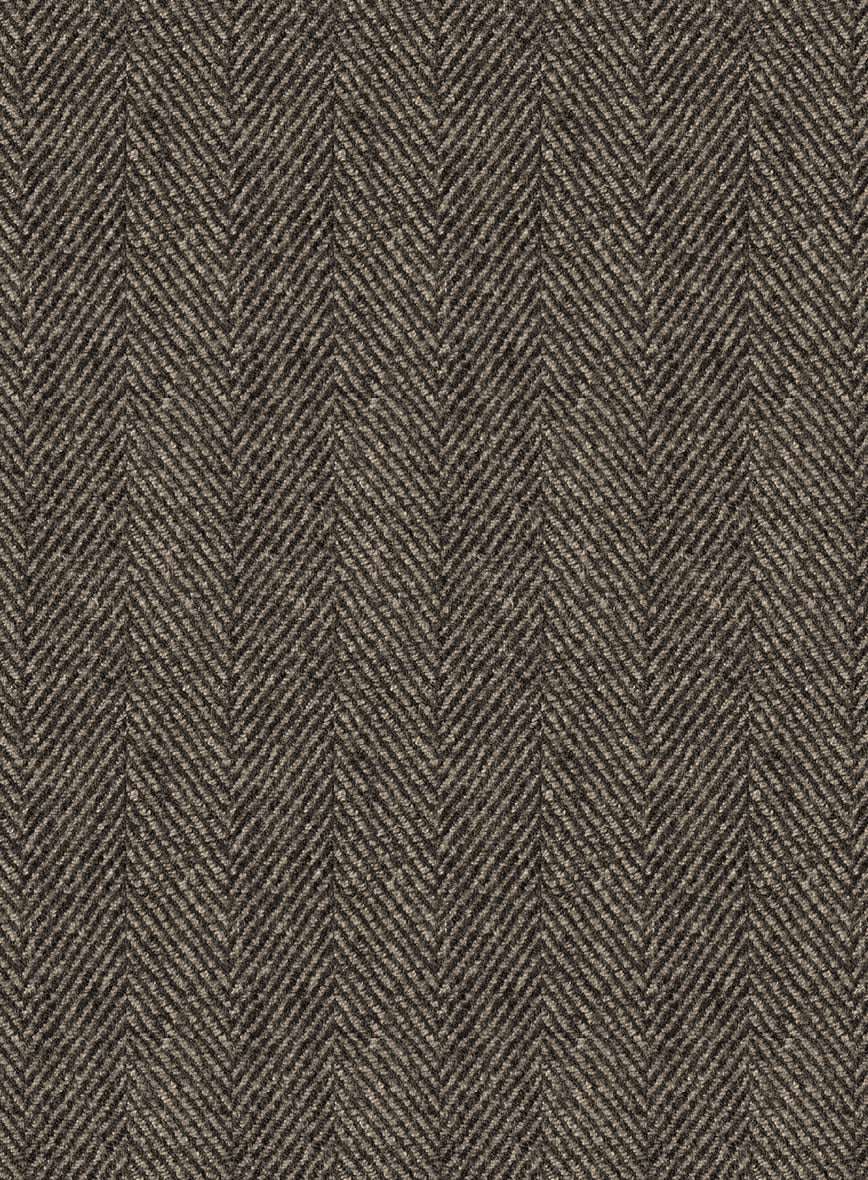 Naples Wide Herringbone Brown Tweed Newsboy Cap - Image 4