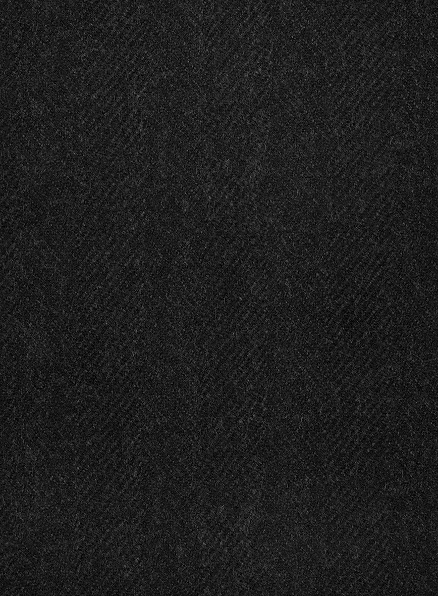 Naples Wide Herringbone Charcoal Tweed Suit - Image 6