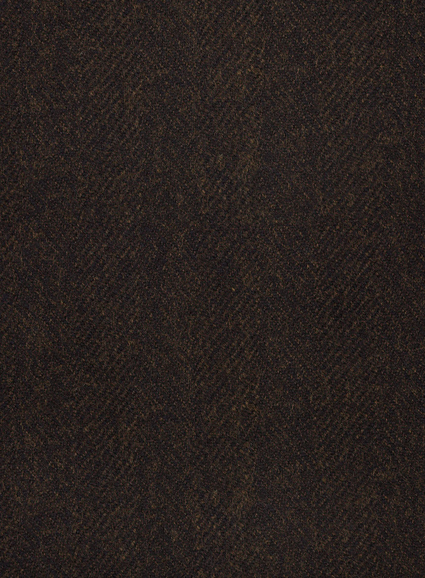 Naples Wide Herringbone Dark Brown Tweed Jacket - Image 2