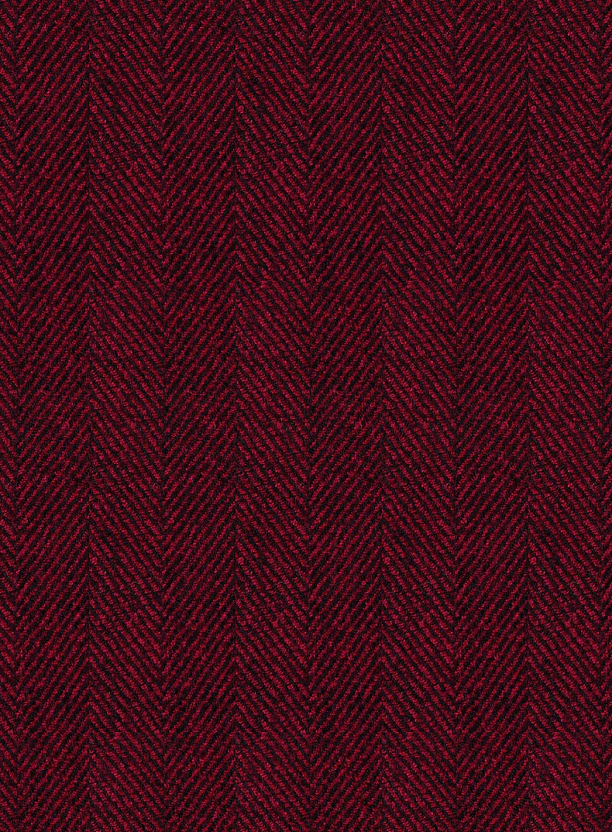 Naples Wide Herringbone Mahogany Tweed Suit - Image 6
