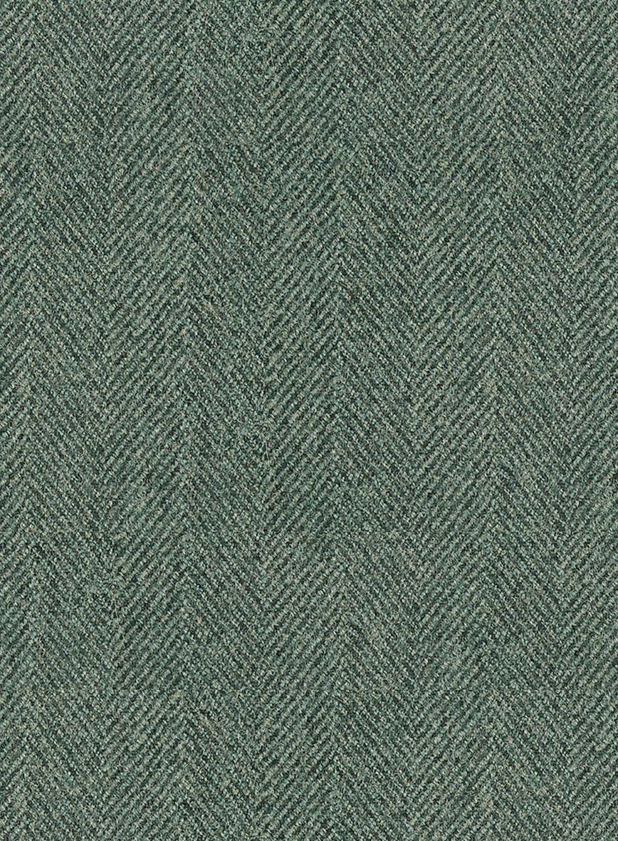 Naples Wide Herringbone Sage Green Tweed Suit - Image 6