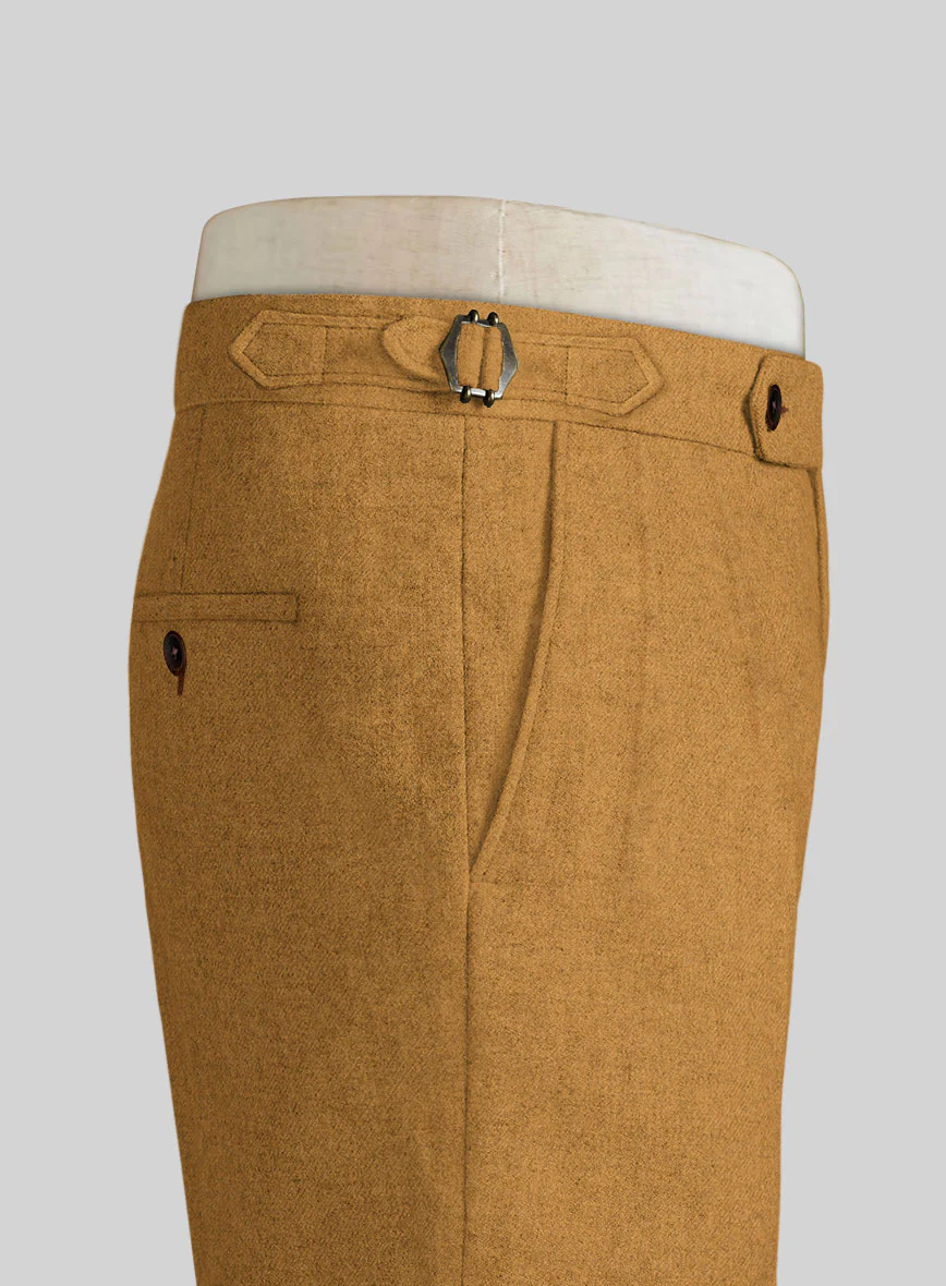 Naples Yellow Highland Tweed Trousers - Image 3