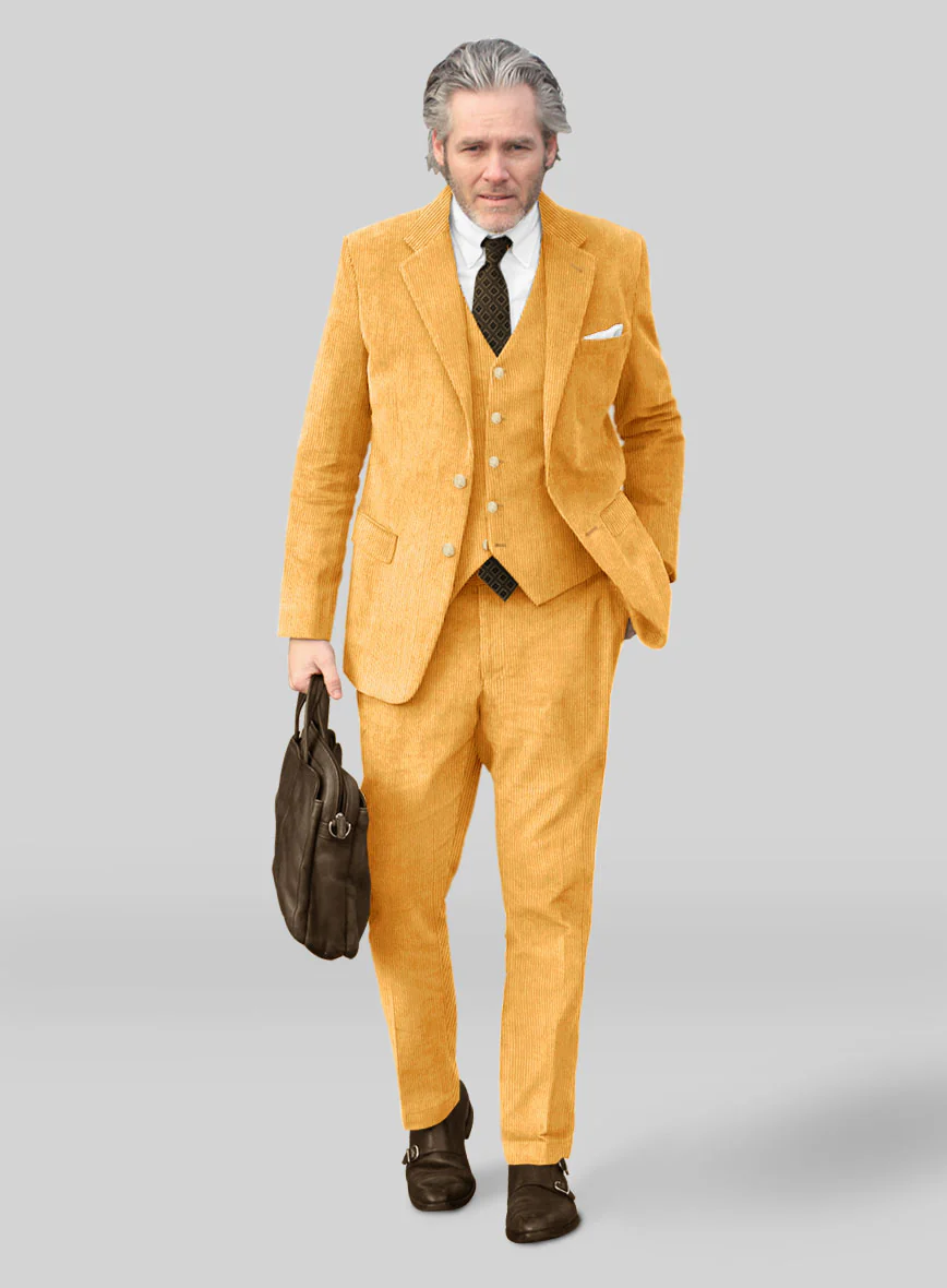 Naples Yellow Corduroy Suit - Image 2