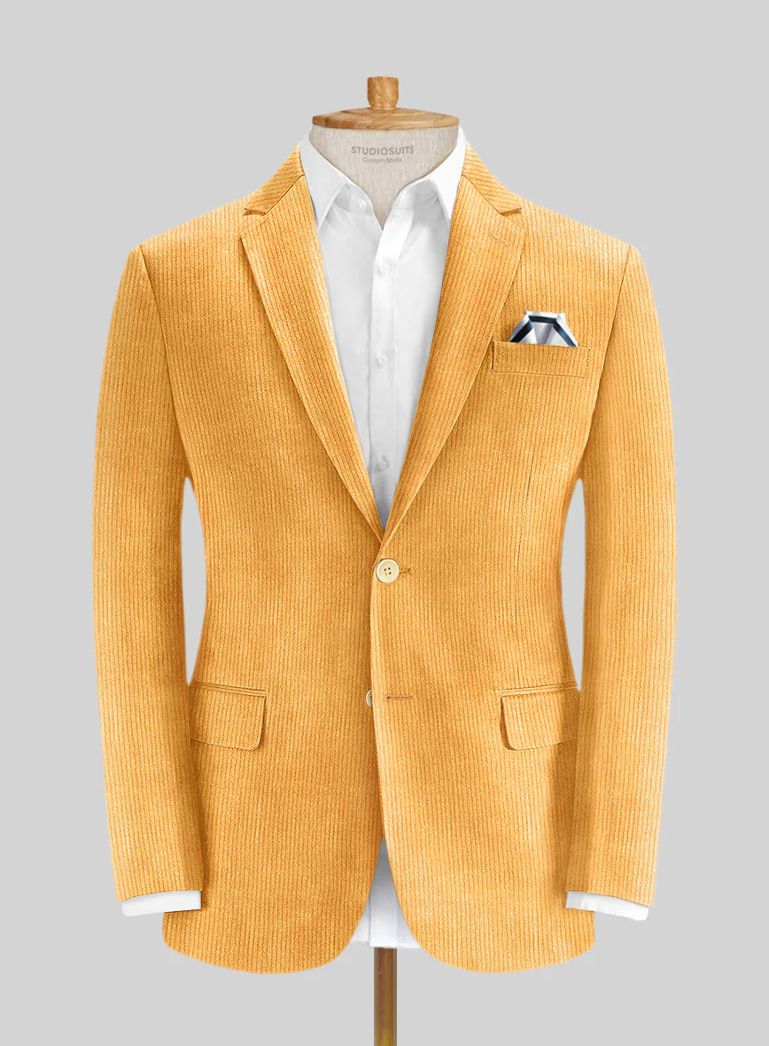 Naples Yellow Corduroy Suit - Image 3