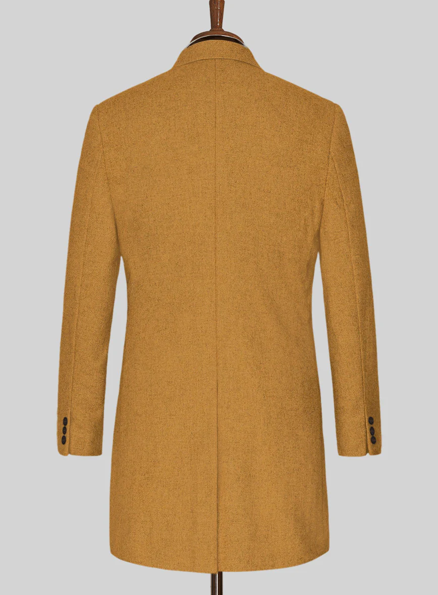 Naples Yellow Tweed Overcoat - Image 3