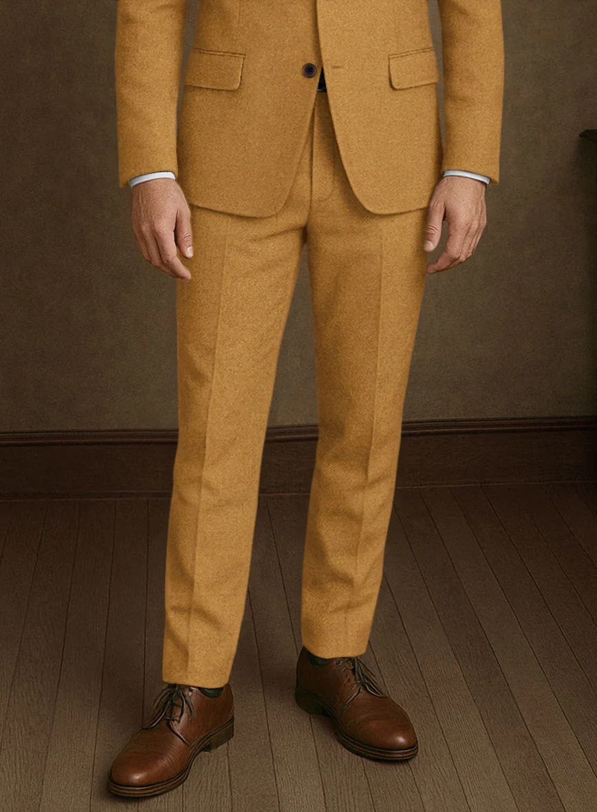 Naples Yellow Tweed Pants - Image 2