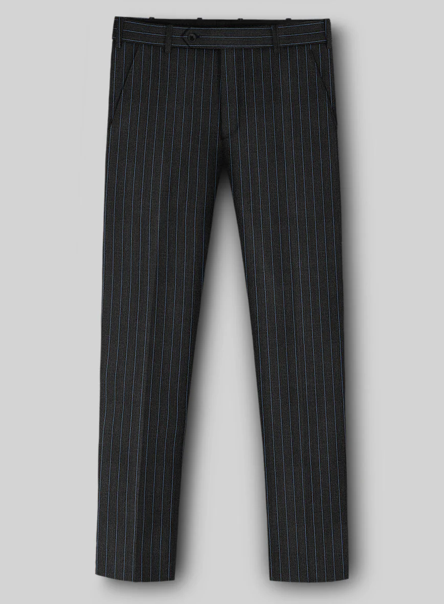 Napolean Abelino Stripe Black Wool Suit - Image 5