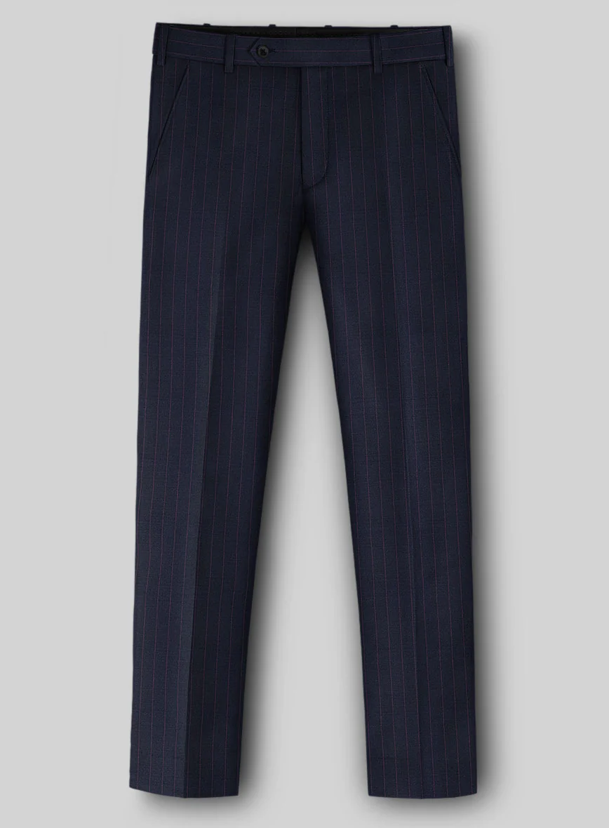 Napolean Abelino Stripe Blue Wool Suit - Image 5