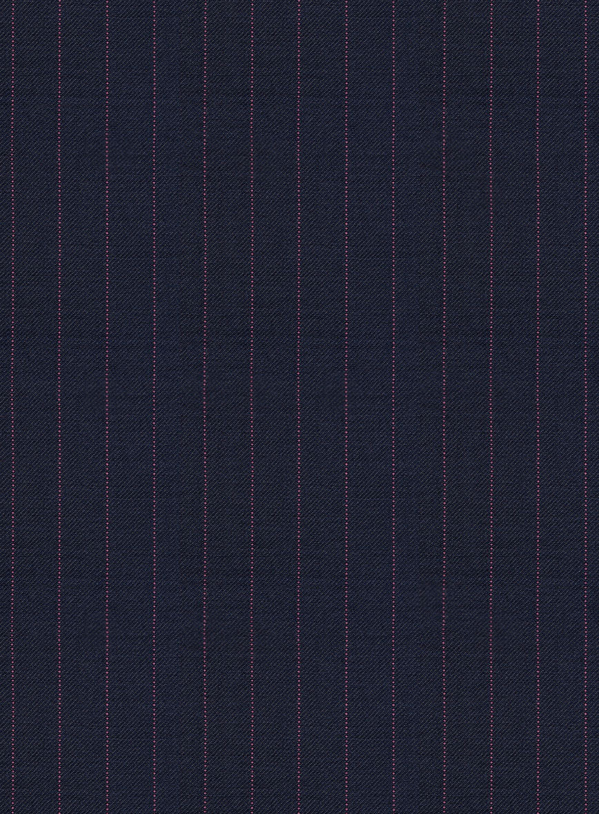 Napolean Abelino Stripe Blue Wool Suit - Image 7