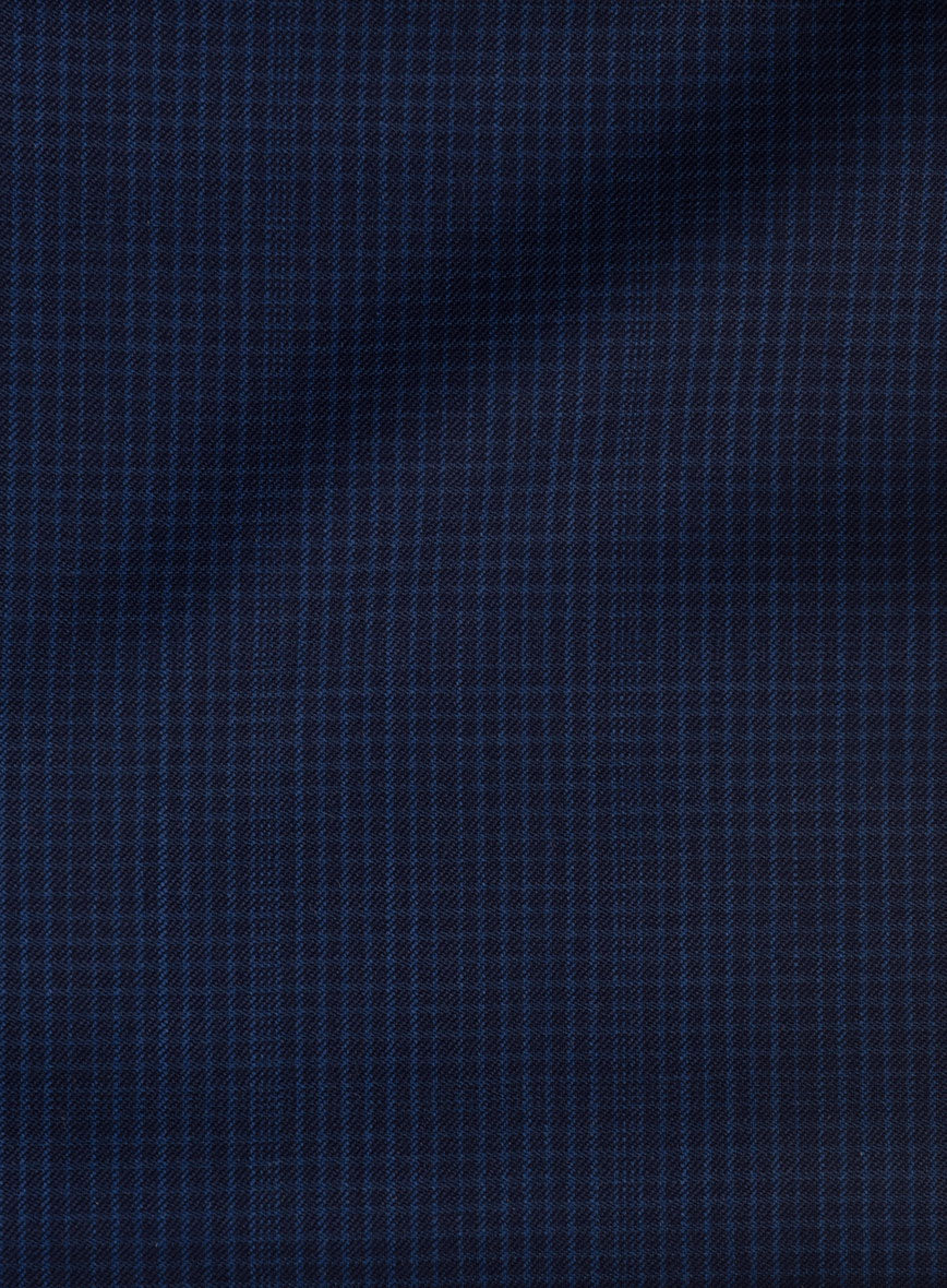 Napolean Alda Gingham Blue Wool Pants - Image 3