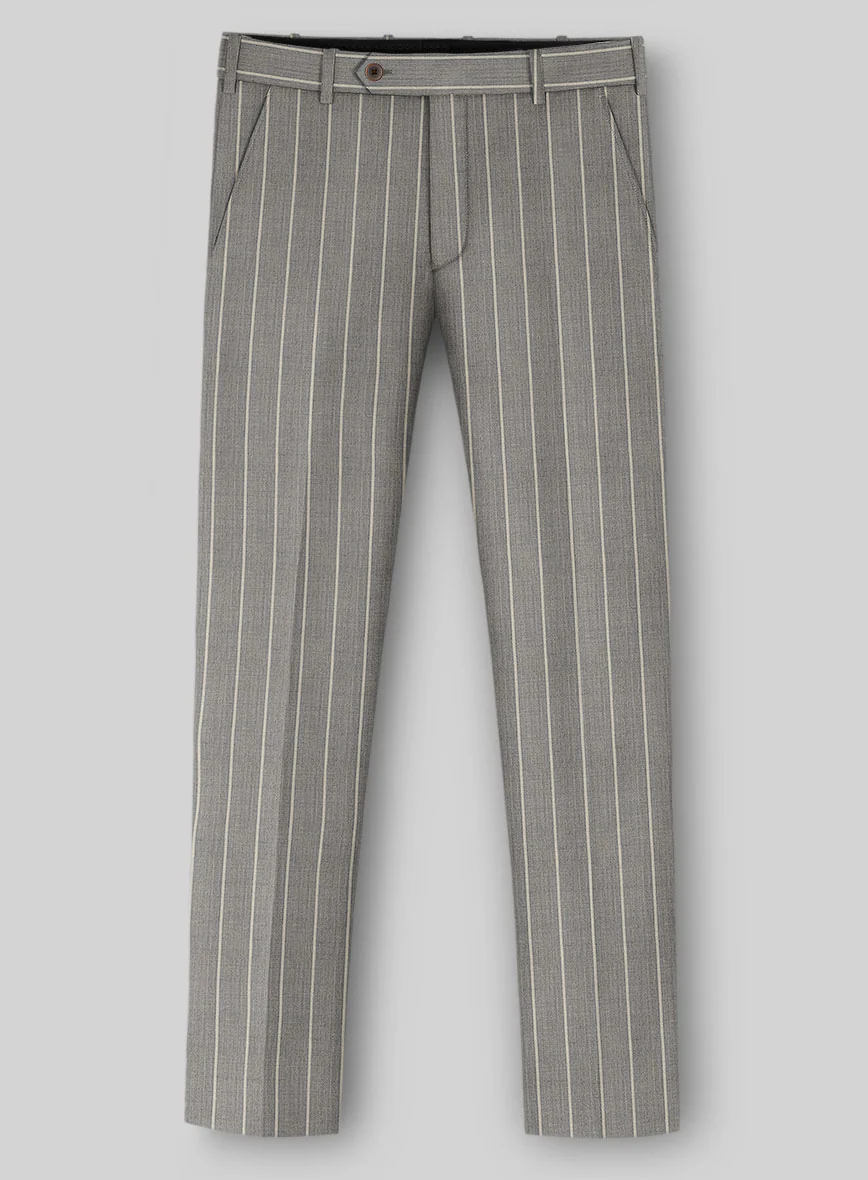 Napolean Alonzo Stripe Gray Wool Suit - Image 4
