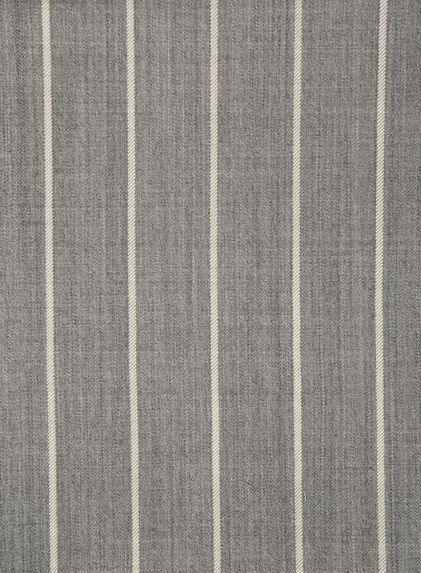 Napolean Alonzo Stripe Gray Wool Suit - Image 6