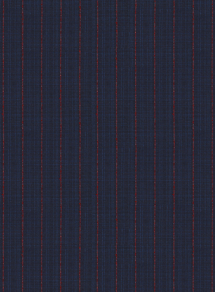 Napolean Argio Stripe Dark Blue Wool Suit - Image 10