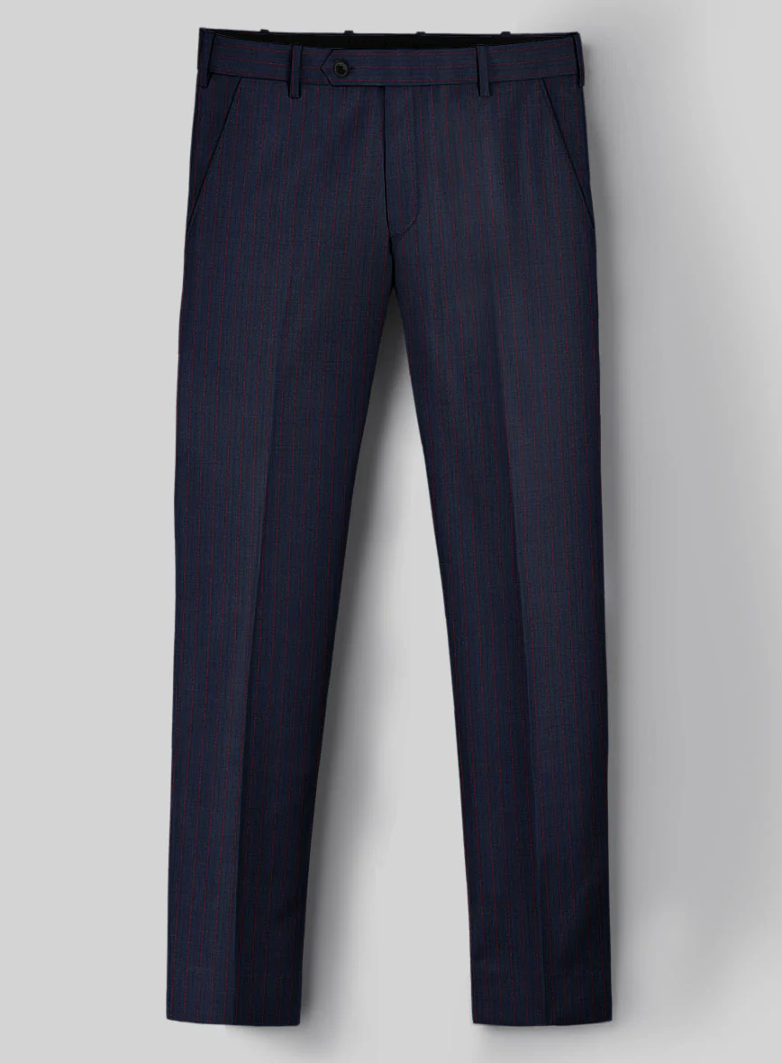 Napolean Argio Stripe Dark Blue Wool Suit - Image 6