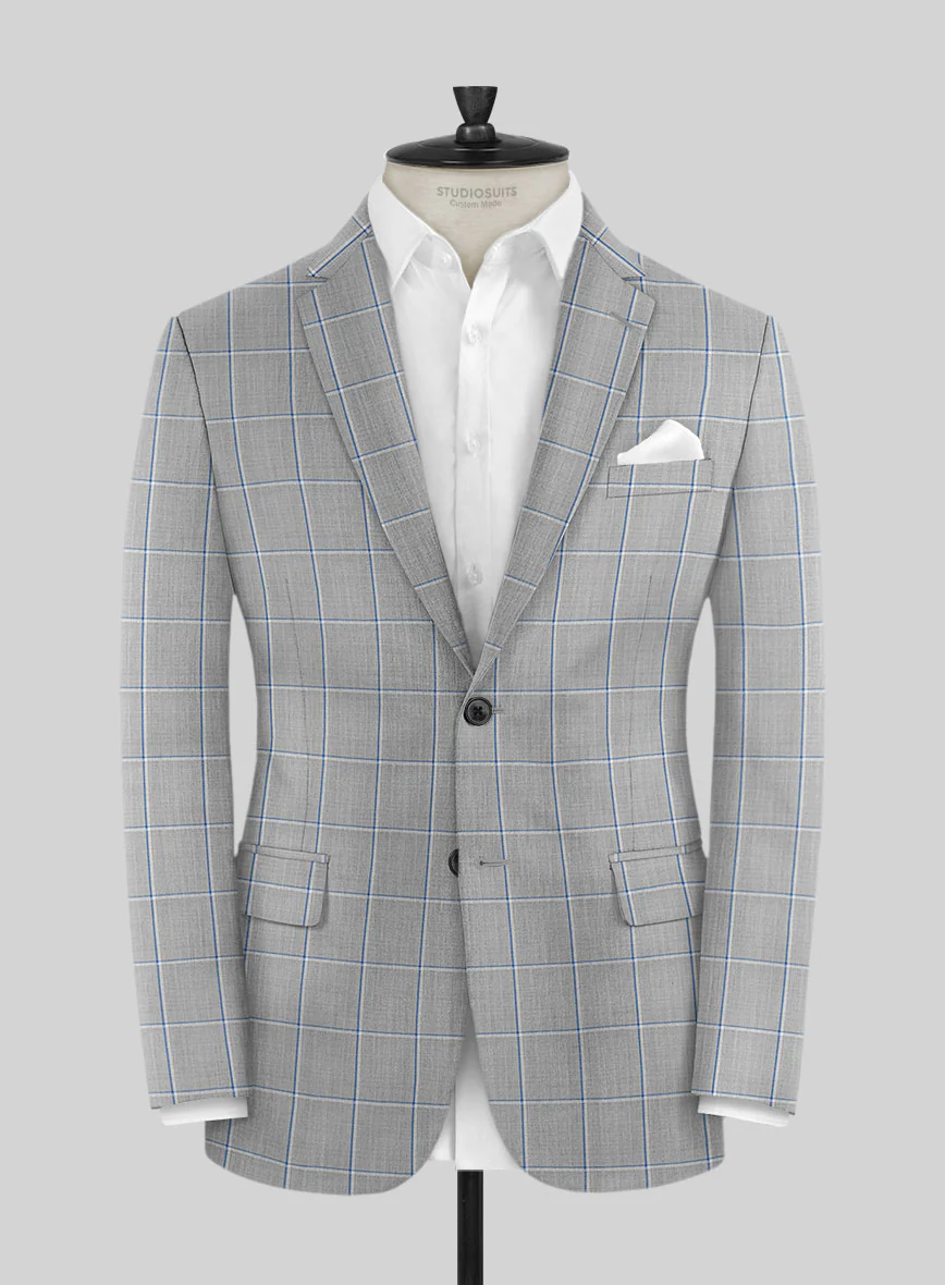 Napolean Aria Light Gray Wool Suit - Image 5