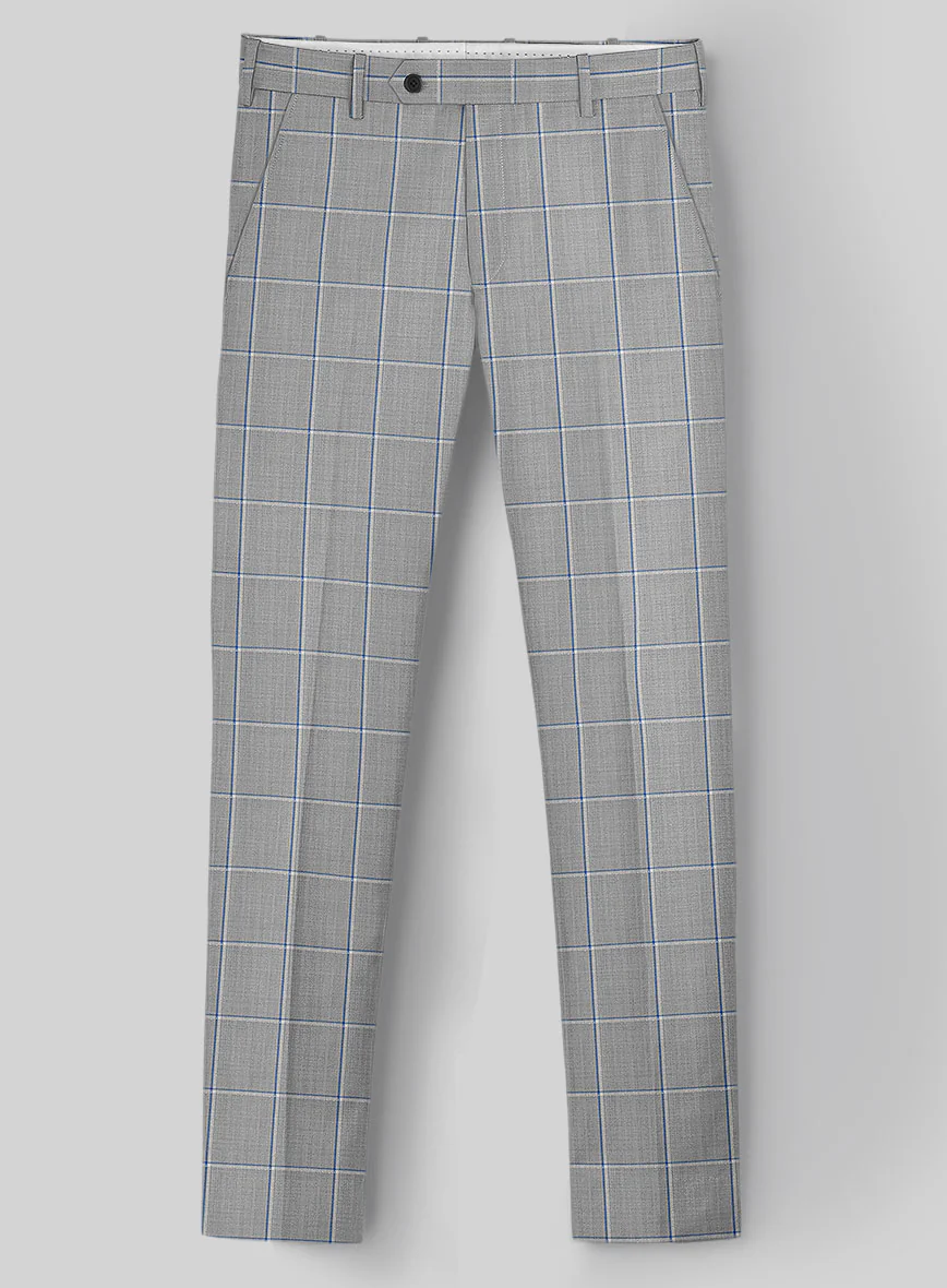 Napolean Aria Light Gray Wool Double Breasted Suit - Image 3