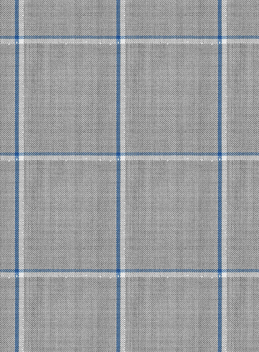 Napolean Aria Light Gray Wool Double Breasted Suit - Image 4