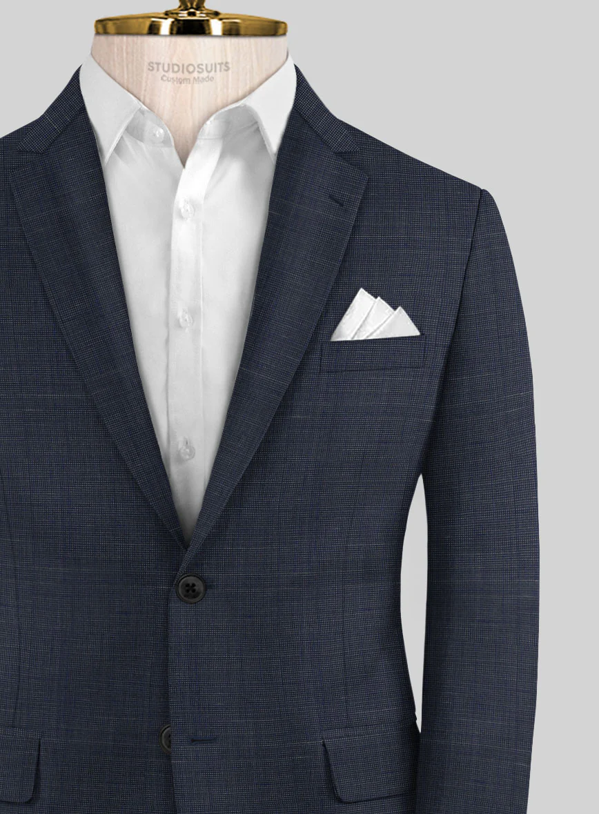 Napolean Ariel Nailhead Blue Wool Suit - Image 5