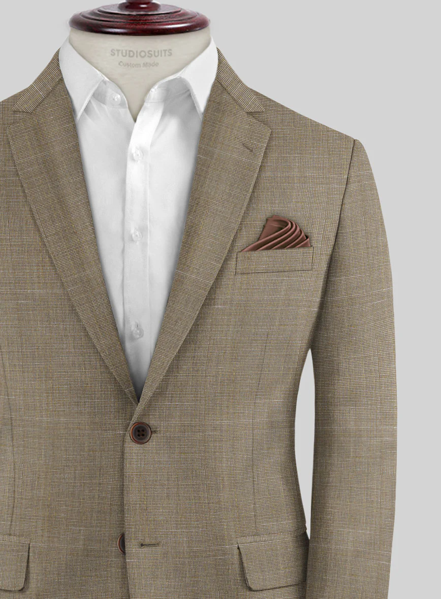 Napolean Ariel Nailhead Brown Wool Jacket - Image 3