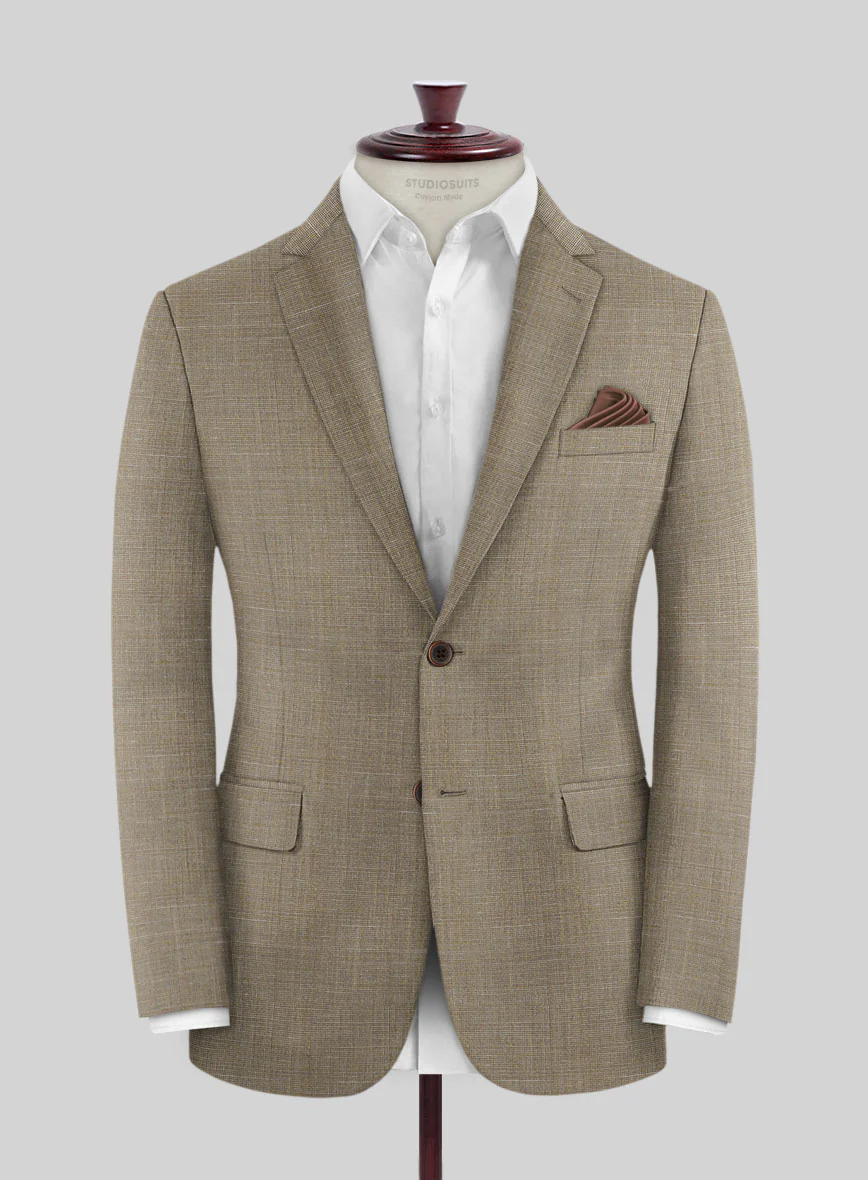 Napolean Ariel Nailhead Brown Wool Suit - Image 4