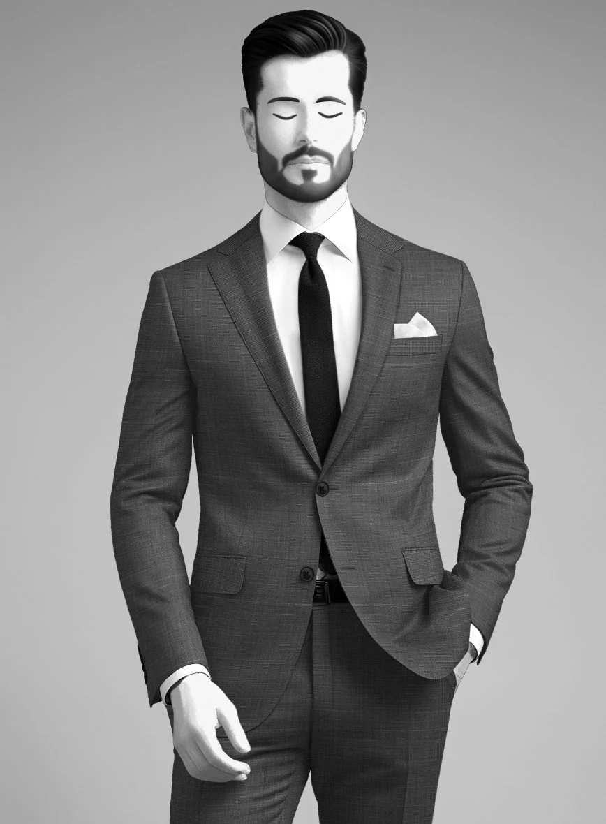 Napolean Ariel Nailhead Charcoal Wool Jacket - Image 3