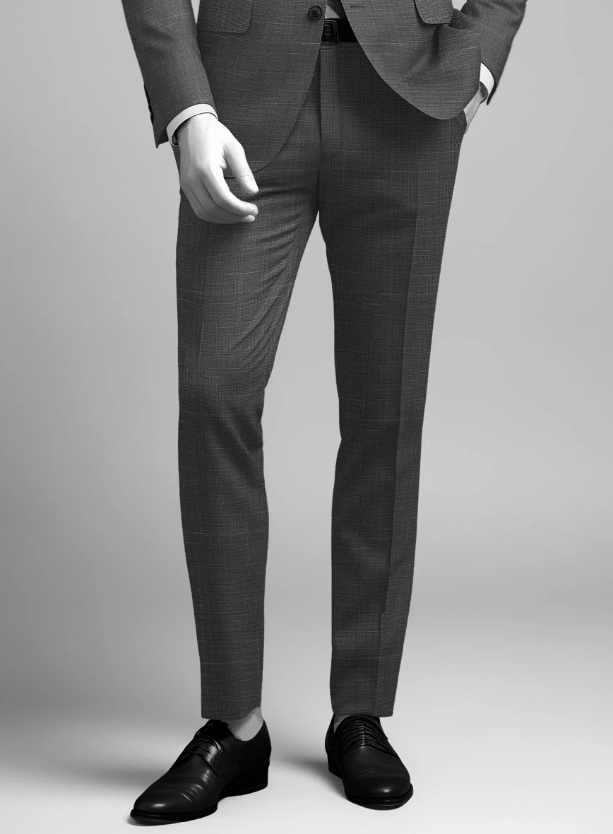 Napolean Ariel Nailhead Charcoal Wool Suit - Image 6