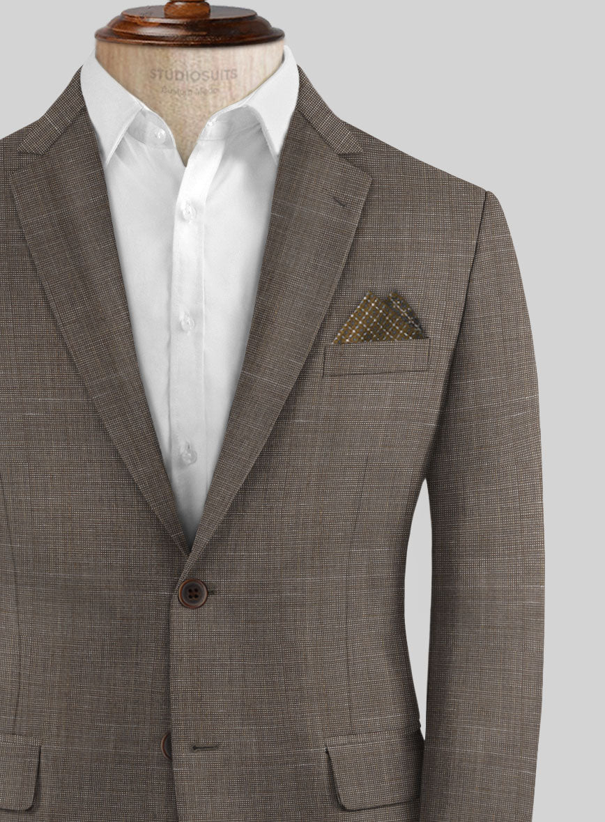Napolean Ariel Nailhead Dark Brown Wool Suit - Image 4