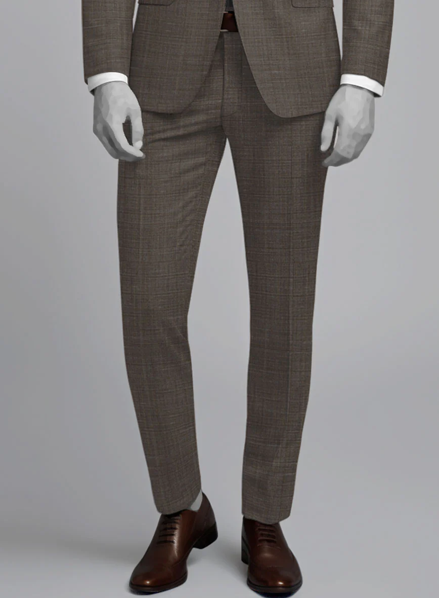 Napolean Ariel Nailhead Dark Brown Wool Suit - Image 6