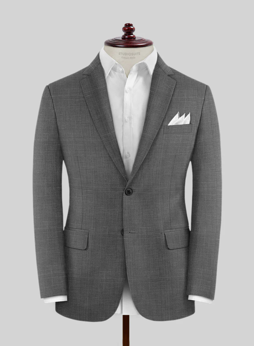 Napolean Ariel Nailhead Gray Wool Suit - Image 3