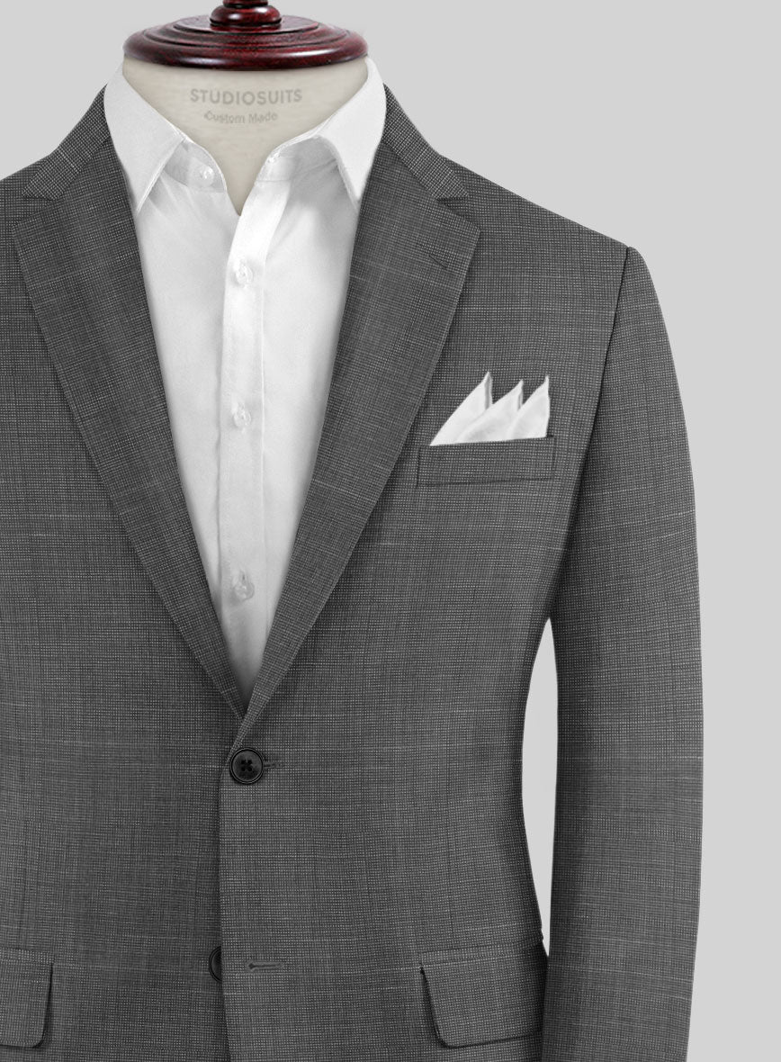 Napolean Ariel Nailhead Gray Wool Suit - Image 5