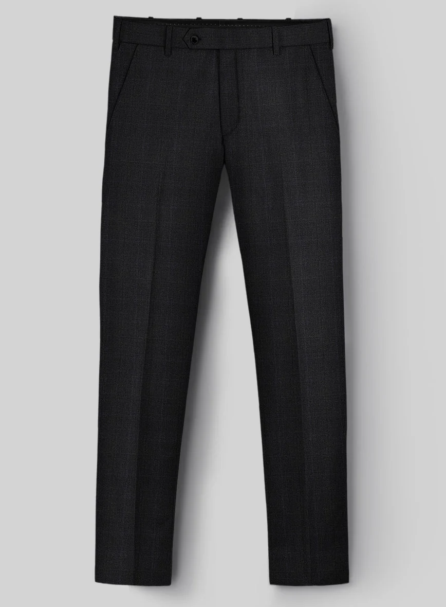 Napolean Artici Windowpane Charcoal Wool Suit - Image 5